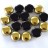 Бусины Candy beads 12мм, два отверстия 1мм, цвет 23980/26441 черный/золотой непрозрачный, 705-013, 10г (около 8шт) - Бусины Candy beads 12мм, два отверстия 1мм, цвет 23980/26441 черный/золотой непрозрачный, 705-013, 10г (около 8шт)
