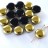 Бусины Candy beads 12мм, два отверстия 1мм, цвет 23980/26441 черный/золотой непрозрачный, 705-013, 10г (около 8шт) - Бусины Candy beads 12мм, два отверстия 1мм, цвет 23980/26441 черный/золотой непрозрачный, 705-013, 10г (около 8шт)