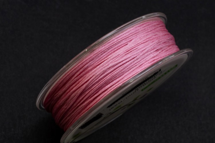 Шнур для кумихимо 0,5мм, цвет розовый, материал нейлон, 55-023, катушка около 40 м Шнур для кумихимо 0,5мм, цвет розовый, материал нейлон, 55-023, катушка около 40 м