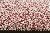 Бисер китайский круглый размер 12/0, цвет 0972 розовый непрозрачный блестящий, 450г