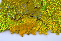 Пайетки Елочки 20х16мм, цвет золотистый с голографическим эффектом, 1022-019, 20г
