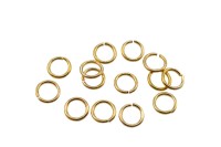 Кольца соединительные 6х0,8мм, разъёмные, латунь, позолота, 13-132, 1г (около 13шт)