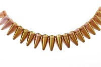 Чешские бусины Villa beads 6х13мм, отверстие 0,8мм, цвет 00030-14495 Crystal, Red Luster, 700-001,около 10г (около 25шт)