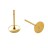Гвоздики основы для серег 12х6х0,7мм, площадка 6мм, цвет золото, хирургическая сталь, 21-275, 2 пары - Гвоздики основы для серег 12х6х0,7мм, площадка 6мм, цвет золото, хирургическая сталь, 21-275, 2 пары