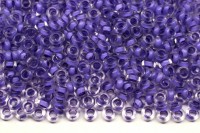 Бисер японский TOHO Demi Round 8/0 #0977 хрусталь/фиолетовый неоновый, окрашенный изнутри, 5 грамм