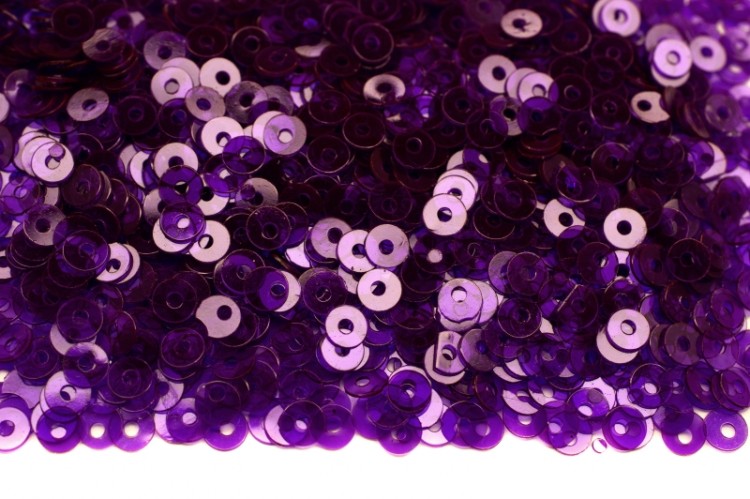 Пайетки круглые 3мм плоские, цвет А08 фиолетовый прозрачный, пластик, 1022-195, 10 грамм Пайетки круглые 3мм плоские, цвет А08 фиолетовый прозрачный, пластик, 1022-195, 10 грамм