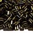 Бисер японский Miyuki Bugle стеклярус 3мм #0458 коричневый ирис, металлизированный, 10 грамм - Бисер японский Miyuki Bugle стеклярус 3мм #0458 коричневый ирис, металлизированный, 10 грамм