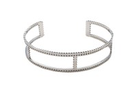Основа для браслета BeadSmith Centerline 62х16мм, цвет серебро, 16-066, 1шт