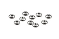Бусина разделительная 6х3мм, отверстие 2мм, цвет стальной, хирургическая сталь, 24-012, 10шт