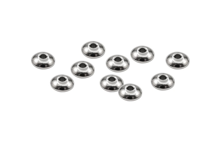 Бусина разделительная 6х3мм, отверстие 2мм, цвет стальной, хирургическая сталь, 24-012, 10шт Бусина разделительная 6х3мм, отверстие 2мм, цвет стальной, хирургическая сталь, 24-012, 10шт