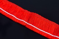 Тесьма для изготовления бижутерии 26х1мм, цвет красный, нейлон, 58-019, 50см