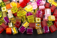 Бисер японский Miyuki Cube кубический 4мм #MIX19 танго, микс Tango, 10 грамм