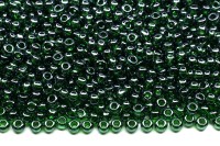 Бисер чешский PRECIOSA круглый 11/0 56120 зеленый прозрачный блестящий, 50г