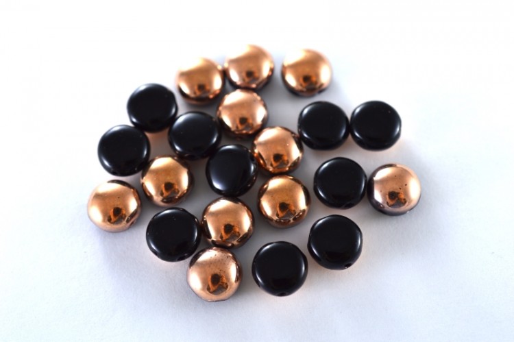 Бусины Candy beads 8мм, два отверстия 0,9мм, цвет 23980/27101 черный/золотой капри непрозрачный, 705-014, 10г (около 21шт) Бусины Candy beads 8мм, два отверстия 0,9мм, цвет 23980/27101 черный/золотой капри непрозрачный, 705-014, 10г (около 21шт)