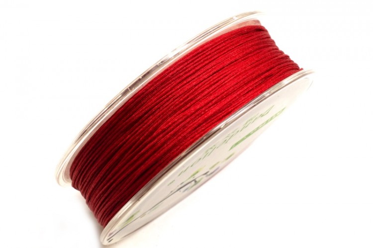 Шнур для кумихимо 0,5мм, цвет красный, материал нейлон, 55-020, катушка около 40 м Шнур для кумихимо 0,5мм, цвет красный, материал нейлон, 55-020, катушка около 40 м