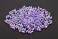 Бусины акриловые Рис 3х6мм, отверстие 1мм, цвет сиреневый радужный, 540-257, 10г (около 240шт)