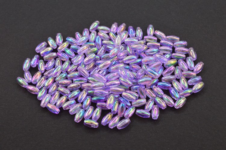 Бусины акриловые Рис 3х6мм, отверстие 1мм, цвет сиреневый радужный, 540-257, 10г (около 240шт) Бусины акриловые Рис 3х6мм, отверстие 1мм, цвет сиреневый радужный, 540-257, 10г (около 240шт)