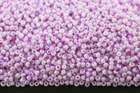 Бисер китайский круглый размер 12/0, цвет 0978 сиреневый непрозрачный блестящий, 450г
