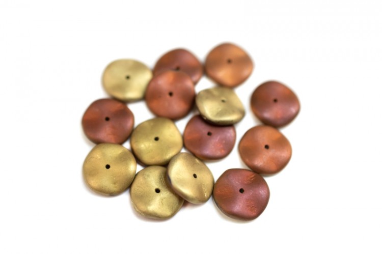 Бусины Ripple beads 12мм, цвет 00030/98842 California Gold Rush Matt, 720-010, около 10г (около 13шт) Бусины Ripple beads 12мм, цвет 00030/98842 California Gold Rush Matt, 720-010, около 10г (около 13шт)