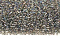 Бисер японский TOHO круглый 11/0 #0176B серый, радужный прозрачный, 10 грамм
