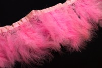 Перья на ленте 9-14 см, цвет розовый, 1003-005, 45 см