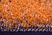 Бисер японский TOHO Demi Round 8/0 #0801 мандарин, окрашенный изнутри неон, светится в ультрафиолете, 5 грамм