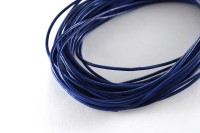 Шнур кожаный 2мм, цвет синий, 51-008, 1 метр