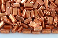 Бисер чешский PRECIOSA ТРИАНГЛ 9х4,5мм 18389 золотистый непрозрачный металлик, 50г