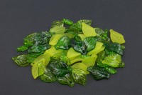 Бусины акриловые Лист 11-20х5-12х2-3мм, отверстие 1мм, цвет зеленый, 540-229, 1 упаковка (около 20г, около 100шт)