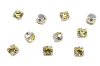 Шатоны Preciosa Maxima 3,2мм в оправе, цвет jonquil DF/silver, 63-262, 10шт