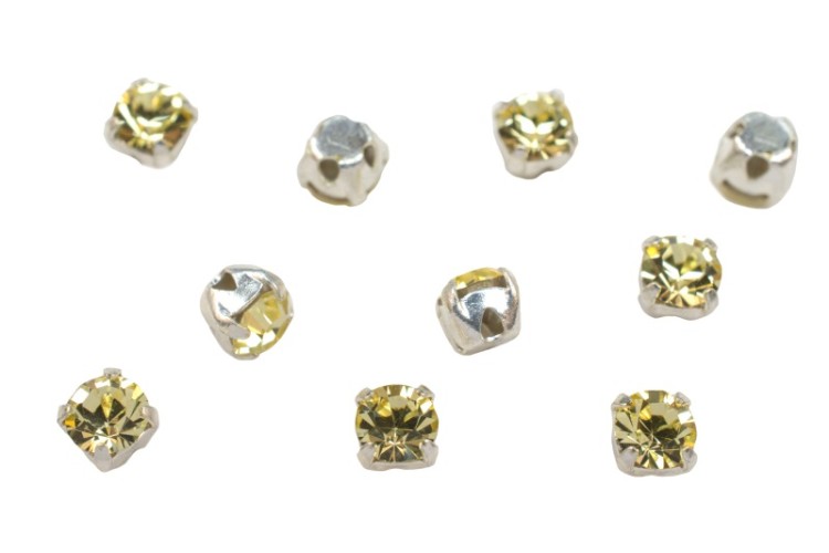 Шатоны Preciosa Maxima 3,2мм в оправе, цвет jonquil DF/silver, 63-262, 10шт Шатоны Preciosa Maxima 3,2мм в оправе, цвет jonquil DF/silver, 63-262, 10шт