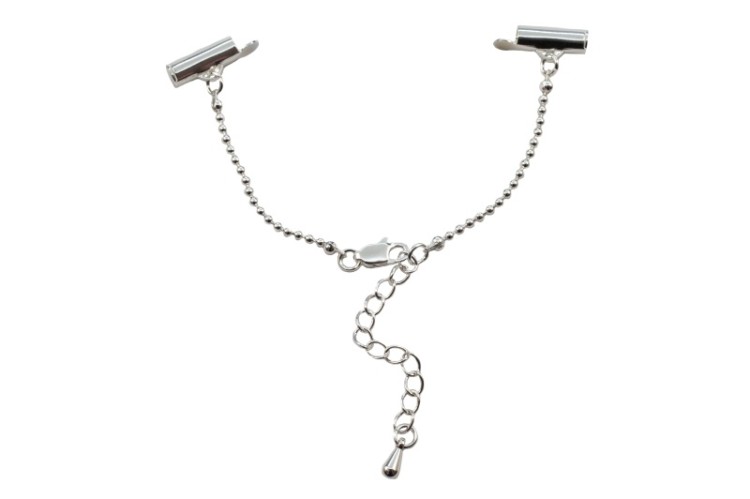 Концевик-трубочка с карабином 12х4мм, внутренний диаметр 3мм, карабин 10х4мм, удлинитель 4 и 4см, цвет серебро, 04-025, 1 комплект Концевик-трубочка с карабином 12х4мм, внутренний диаметр 3мм, карабин 10х4мм, удлинитель 4 и 4см, цвет серебро, 04-025, 1 комплект