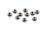 Бусина разделительная 5мм, отверстие 1мм, цвет стальной, хирургическая сталь, 24-056, 10шт