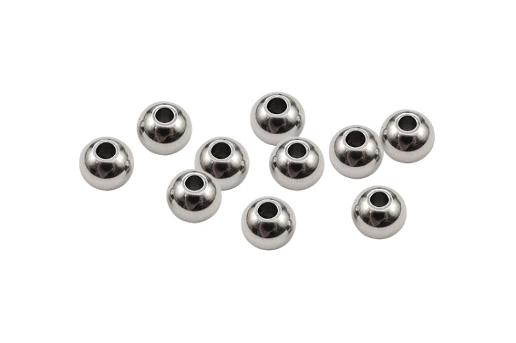 Бусина разделительная 5мм, отверстие 1мм, цвет стальной, хирургическая сталь, 24-056, 10шт Бусина разделительная 5мм, отверстие 1мм, цвет стальной, хирургическая сталь, 24-056, 10шт