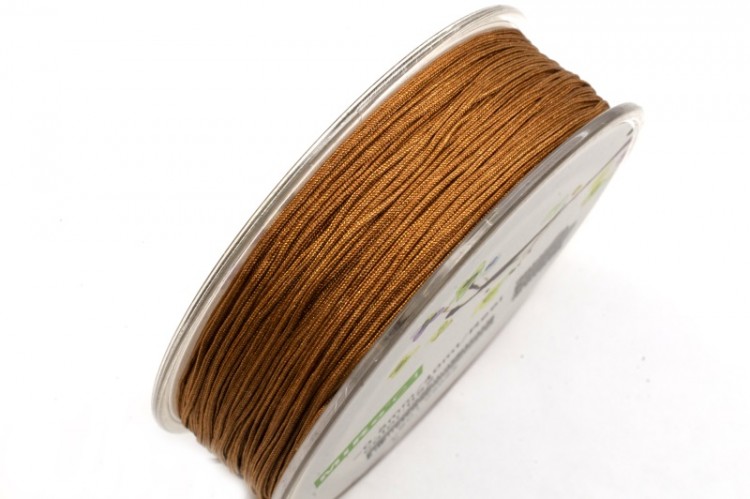 Шнур для кумихимо 0,5мм, цвет коричневый, материал нейлон, 55-017, катушка около 40 м Шнур для кумихимо 0,5мм, цвет коричневый, материал нейлон, 55-017, катушка около 40 м