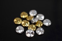 Бусины Ripple beads 12мм, цвет 00030/98550 California Silver, 720-009, около 10г (около 13шт)