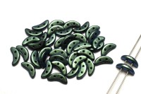 Бусины Crescent beads 10х3мм, цвет 0310-94104JT Polychrome Aqua Teal, 708-008, 5г (около 40 шт)