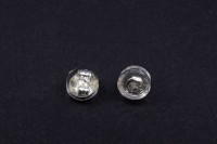 Заглушки для серег 5,5х4мм, отверстие 0,6мм, цвет серебро, пластик/латунь, 21-347, 1 пара