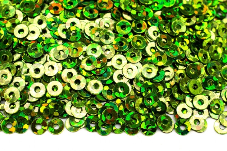 Пайетки круглые 3мм плоские, цвет 50105 светло-зелёный/голографик, пластик, 1022-191, 10 грамм Пайетки круглые 3мм плоские, цвет 50105 светло-зелёный/голографик, пластик, 1022-191, 10 грамм