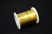 Проволока для бисера медная, толщина 0,3мм, длина 50м, цвет золото, 1009-087, 1шт