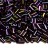 Бисер японский Miyuki Bugle стеклярус 3мм #0454 фиолетовый ирис, металлизированный, 10 грамм - Бисер японский Miyuki Bugle стеклярус 3мм #0454 фиолетовый ирис, металлизированный, 10 грамм