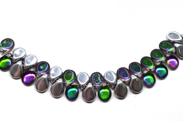 Бусины Pip beads 5х7мм, цвет 00030/29436 разноцветный перелив, 701-044, 5г (около 36шт) Бусины Pip beads 5х7мм, цвет 00030/29436 разноцветный перелив, 701-044, 5г (около 36шт)