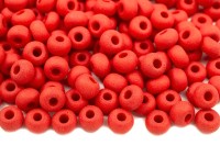 Бисер чешский PRECIOSA круглый 6/0 93170М матовый красный непрозрачный, 50г