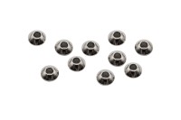 Бусина разделительная 4х2мм, отверстие 1,6мм, цвет стальной, хирургическая сталь, 24-015, 10шт