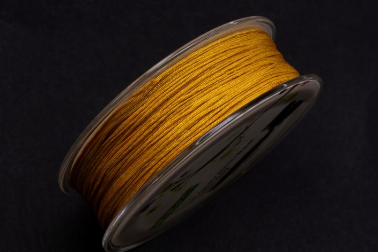 Шнур для кумихимо 0,5мм, цвет горчичный, материал нейлон, 55-024, катушка около 40 м Шнур для кумихимо 0,5мм, цвет горчичный, материал нейлон, 55-024, катушка около 40 м
