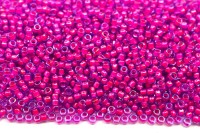 Бисер японский TOHO круглый 15/0 #0980 светлый сапфир/розовый неон, Luminous, окрашенный изнутри, 10 грамм