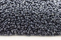 Бисер китайский круглый размер 12/0, цвет 0129 гематит непрозрачный, блестящий, 450г