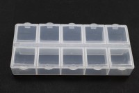 Контейнер для мелочей прямоугольный 10 ячеек, 13х6х2см, пластиковый, 1005-093, 1шт