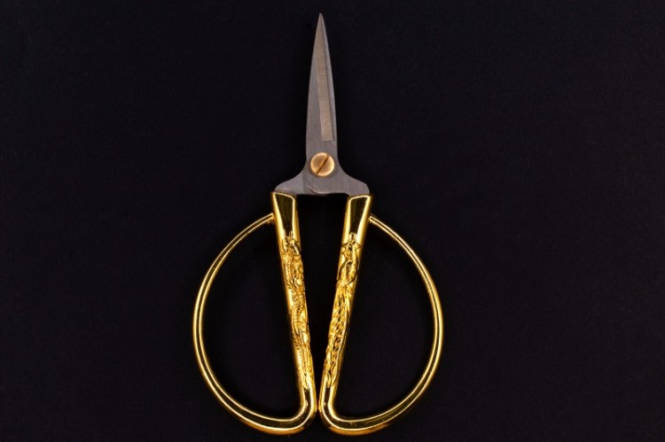 Ножницы для рукоделия XizhiYuan, длина 125мм, цвет золото, хирургическая сталь, 1011-047, 1шт Ножницы для рукоделия XizhiYuan, длина 125мм, цвет золото, хирургическая сталь, 1011-047, 1шт