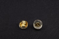 Заглушки для серег 5,5х4мм, отверстие 0,6мм, цвет золото, пластик/латунь, 21-348, 1 пара